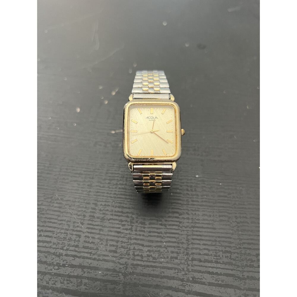 Vintage Watch Acqua Quartz Metal Stretch Band
